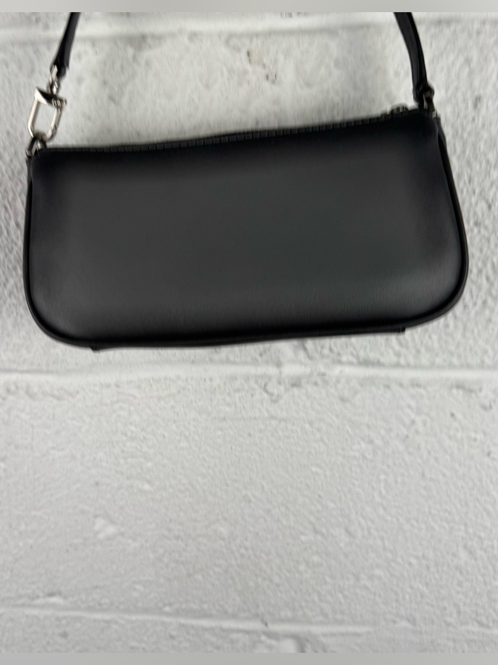 Michael Kors Black Leather Pocket Baguette Shoulder Bag Y2K Cargo Mini Purse - Picture 5 of 9